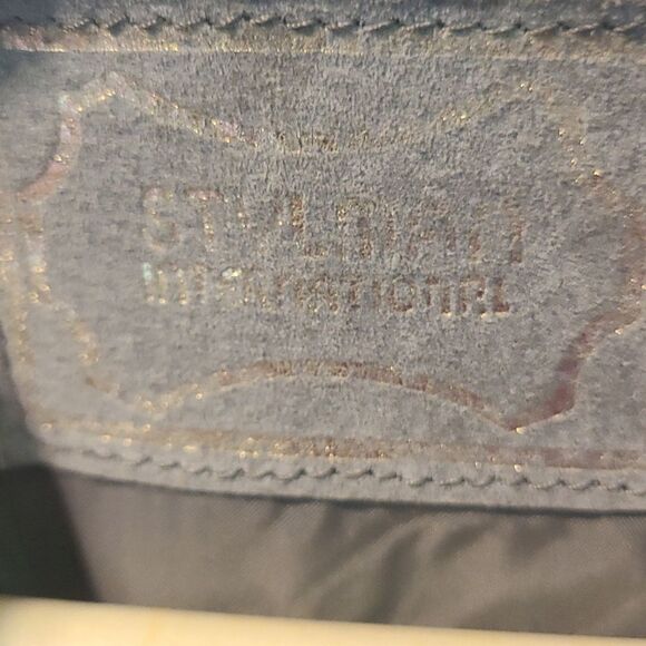 Size 11 Stylman International Grey Cotton and Leather Patchwork Jacket - Picture 7 of 10